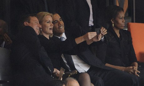 Three world leaders post for a selfie. Image sourced from: http://www.theguardian.com/world/2013/dec/14/helle-thorning-schmidt-selfie-mandela-denmark